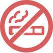 喫煙所を除き全面禁煙となっております。
